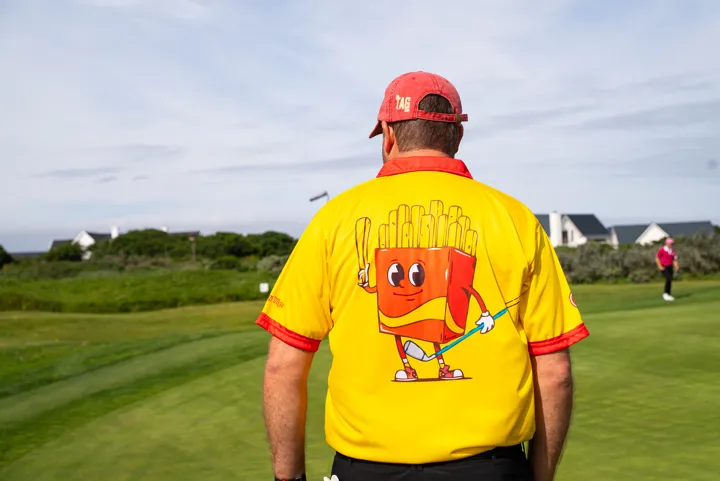 Personalised yellow team shirt