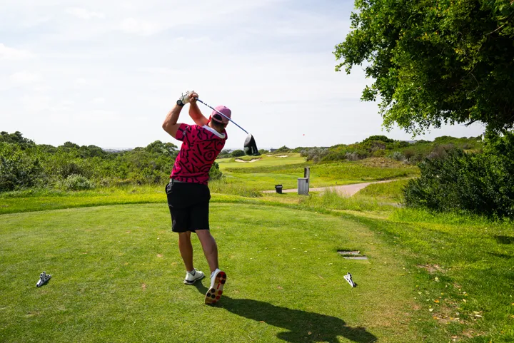 Tee shot on the course